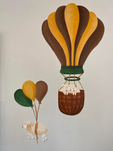 Ballon met schaapjes eindproduct