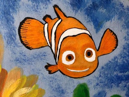 details Nemo muurschildering details Nemo muurschildering
